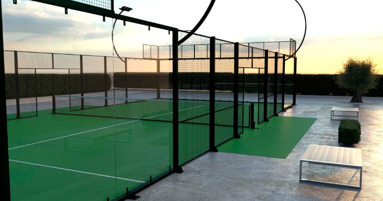 Outdoor Premium Plus Padel court with green surface
